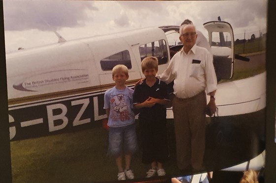 Dad’s 80th birthday treat at HMS Daedalus - a flying lesson - and Dan joined in too.