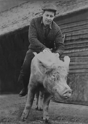 Dad, this is how I will always remember you, happy on the farm with your pigs, time to hang up your boots now, forever loved, forever missed xx