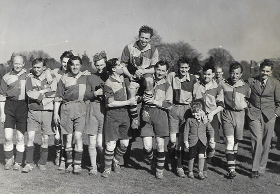 Dad as a mascot for Ringmer 