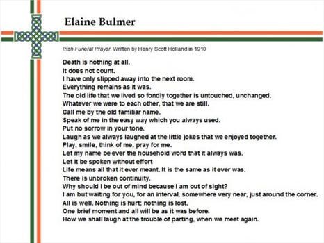 Elaine C. Bulmer.....May 9,1957- December 2, 2008