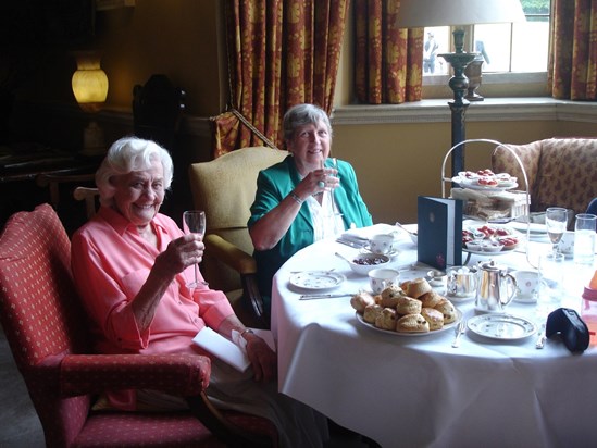 Jean always loved an afternoon tea! This was at Hartwell House with my Granny!