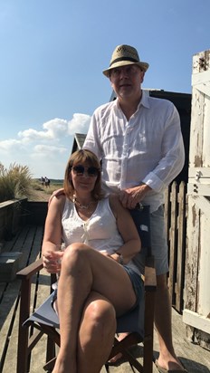 Andrew and Natalie and Walberswick beach hut