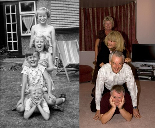 Having fun with cousins, Pamela and Peter…………50 years apart!