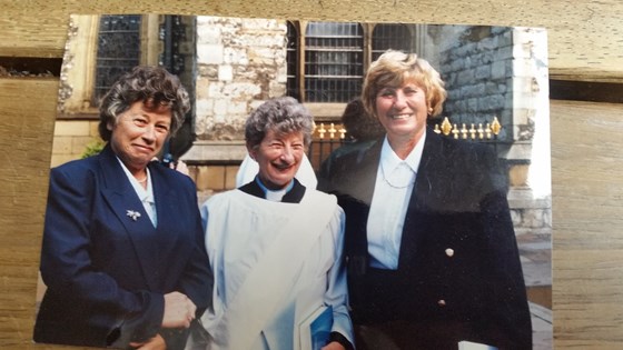 Three Sisters together when Mum became a priest