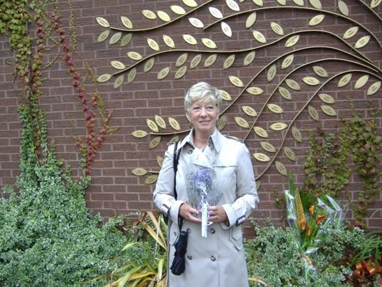 Mum at the tree ceremony in July