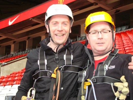 Philip & David on the Manchester Utd Zip Slide