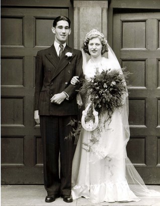 Len and Betty on their Wedding Day