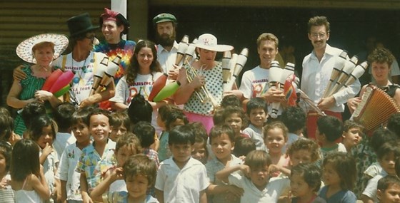 Sam on tour in Nicaragua 1988