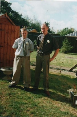 Peter and his Dad, The garden at The Langtons