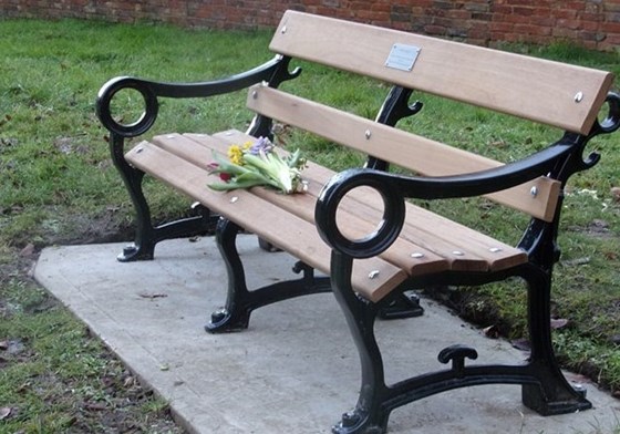 Peter's memorial bench
