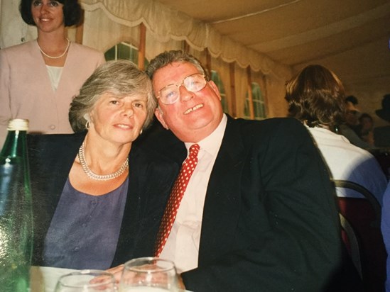 Derek & Margaret in their not-so-teenybopper years at Sophie & Mick’s wedding, 1996.