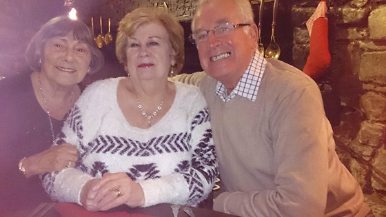 Derek with his sister Gwen and sister-in-law Marcelle in November 2013.