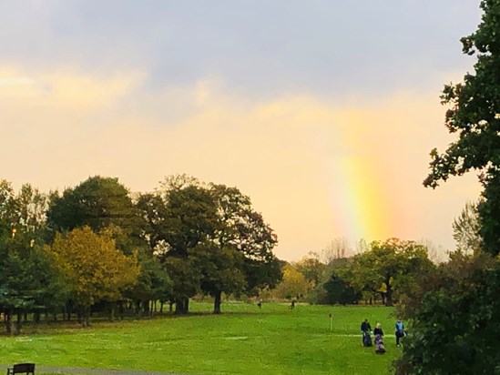 You sent us this rainbow on the day we said goodbye to let us all know you’d arrived in heaven safely xxx