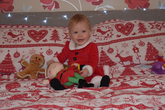 Aria is all ready for Santa, we love you and miss you loads xxx