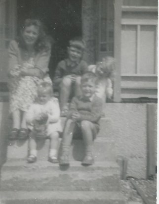 Dave, front right, on a family holiday, around 1953