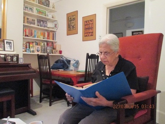 Singing songs with Sr Margaret Correa and her sister in 2015