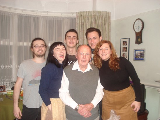 Grandad with his grand children