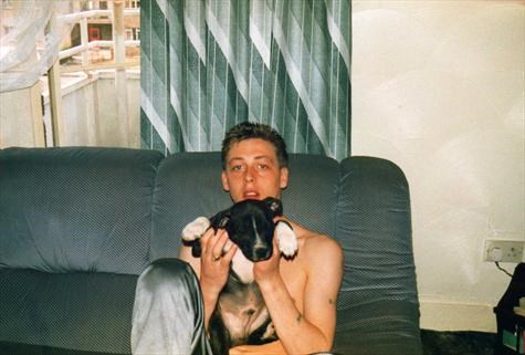 David at 21 with our beloved dog zak xx