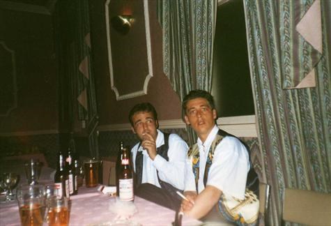 David and his mate at wedding xx