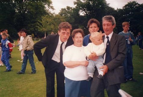 David with his Granny,Auntie Jane,Craig as a baby ,and his Dad xx