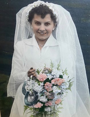 Joan wedding day