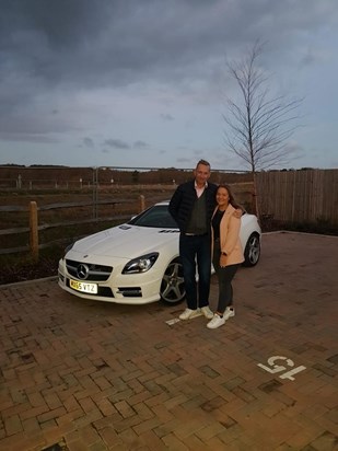 Me, Dad and his most prized posession - his Merc! 