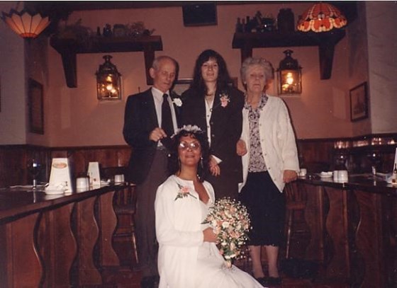 Dionne,Michelle, Eric & Francis, Dionnes Mother, Farther & Daughter on Dionnes Wedding Day -14-11-92