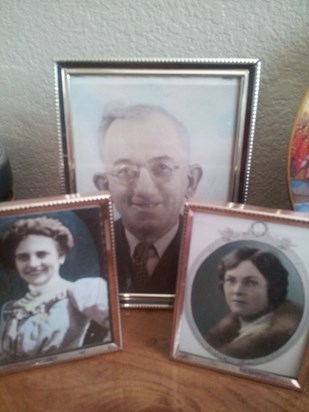 Doris' parents (top and left) and grandma Strosneider