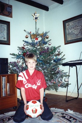 Christmas 91 - Supporting Liverpool