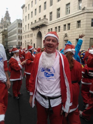 John was sure tired after the santa dash