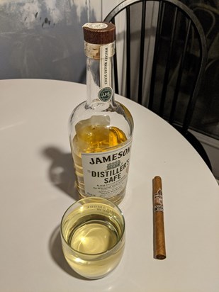 John and I had plans to drink whiskey, smoke cigars and drive to the West coast. 