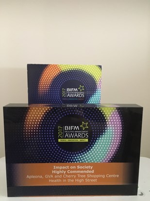 John was so proud when he won BIFM facilities management award for Impact on Society 2017 