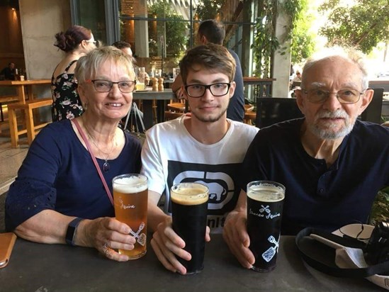 Ann & Dave with Sean, James Squires, Brisbane