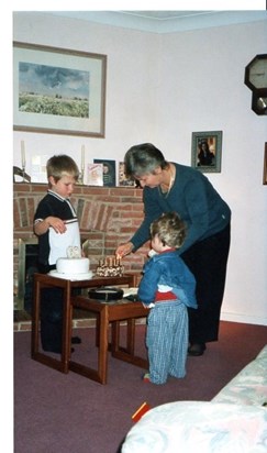 Ann's 60th, with Rob & Sean