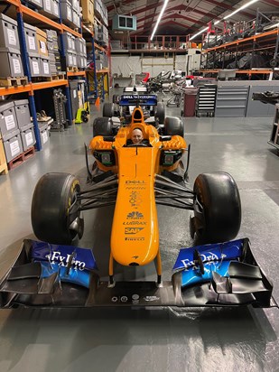 Rob at McLaren sitting in a F1 car again! 