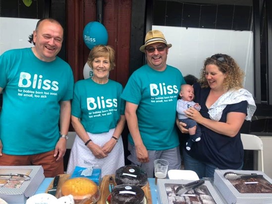 Molly and Maisy BLISS team sellnig cakes at Lock and Quay on 06th July 2019