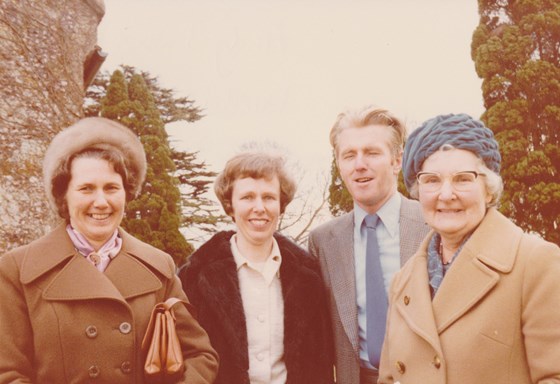 Ann, Jean, Allan and Hilda at Andy and Sue's wedding 1979