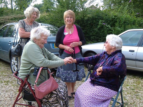 Margaret, Janet, Ruth and Christine at Mary's 90th birthday 11.8.2010 