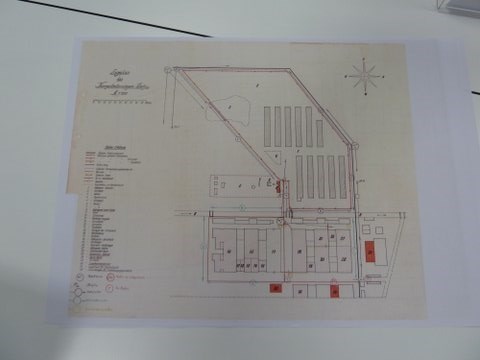 P1040894 Original architectural plans for Dachau