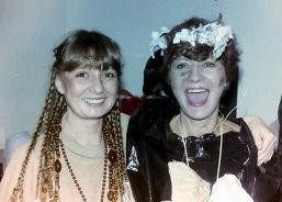 Mum and I at my flat-warming 1982