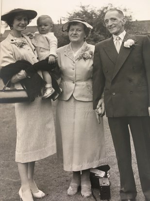 Aunty Joan @my mum and dad's wedding in the mid 50's