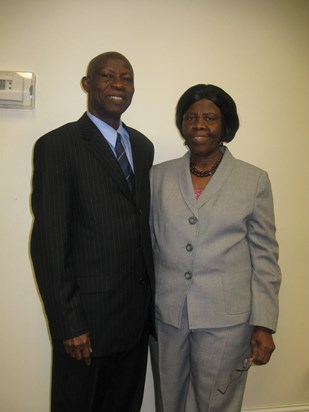 Daddy and Mummy after a church service