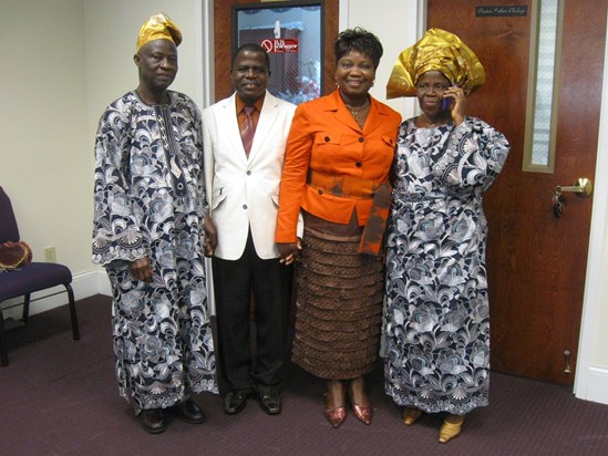 Dad and Mom with Rev. & Rev.(Mrs) Olaleye during their wedding aniversary