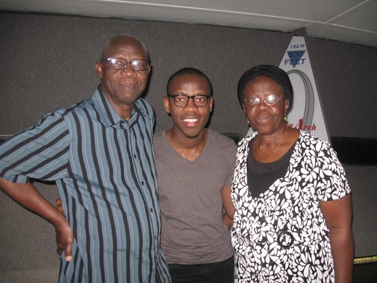 Dad and Mom on top of the St. Louis arch with Opeyemi 
