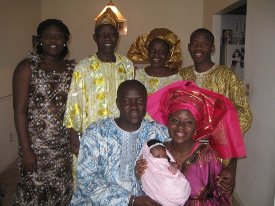With the family at Damiloju Adejumobi's Dedication
