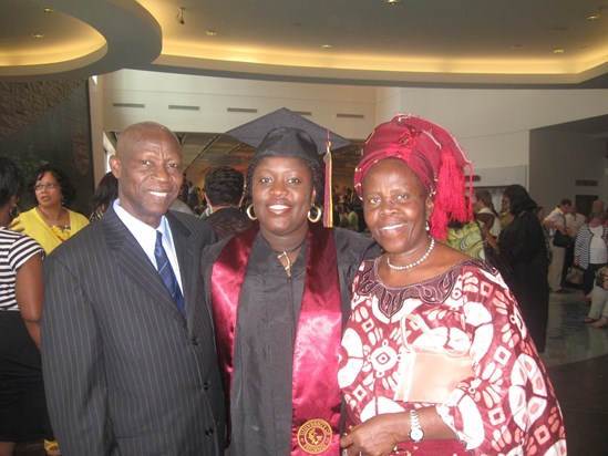 At Adeola's graduation, 2010