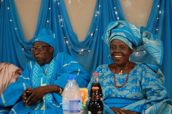 Daddy and Mummy sharing a light moment during the reception of their 41st wedding anniversary