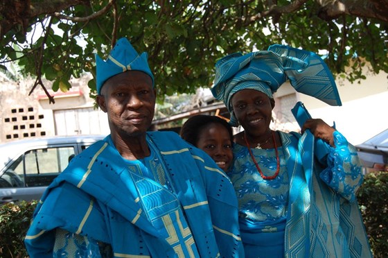 Grandpa and Granma with Oluwanifemi, Nigeria 2009
