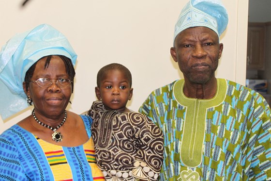 Grandpa and Grandma during Toba Folayan's 1st birthday