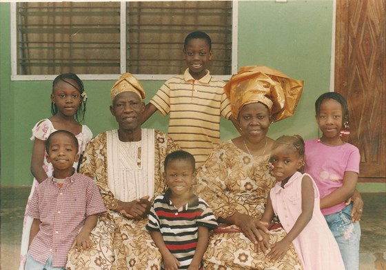 Grandpa and Grandma with the Grandchildren